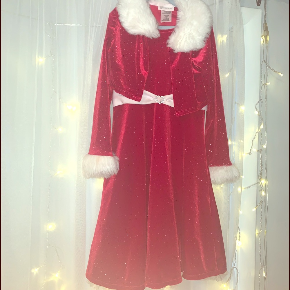 Girls Bonnie Jean Christmas Dress Size 10